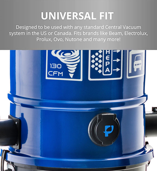 Prolux CV12000 Blue Central Vacuum Cleaner Power Unit with Powerful 2 Stage Motor and HEPA Filtration