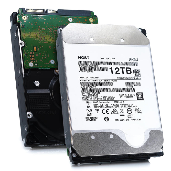 HGST - WD Ultrastar DC HC520 HDD | HUH721212ALE601 | 12TB 7200RPM SATA 6Gb/s 256MB Cache 3.5-Inch | ISE 512e | Helium Data Center Internal Hard Disk Drive (Renewed)