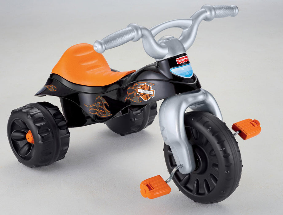 Fisher-Price Harley-Davidson Toddler Tricycle Tough Trike Bike with Handlebar Grips and Storage for Kids (Amazon Exclusive)