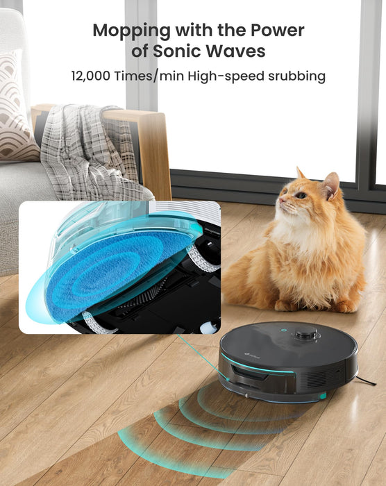 Lefant Robot Vacuum and Mop Combo, 4000Pa Suction, Precision Mapping with Lidar & dToF Sensors, Ultrasonic Carpet Detection, Robotic Vacuum Cleaner with Sonic Mopping, WiFi/App/Alexa Control