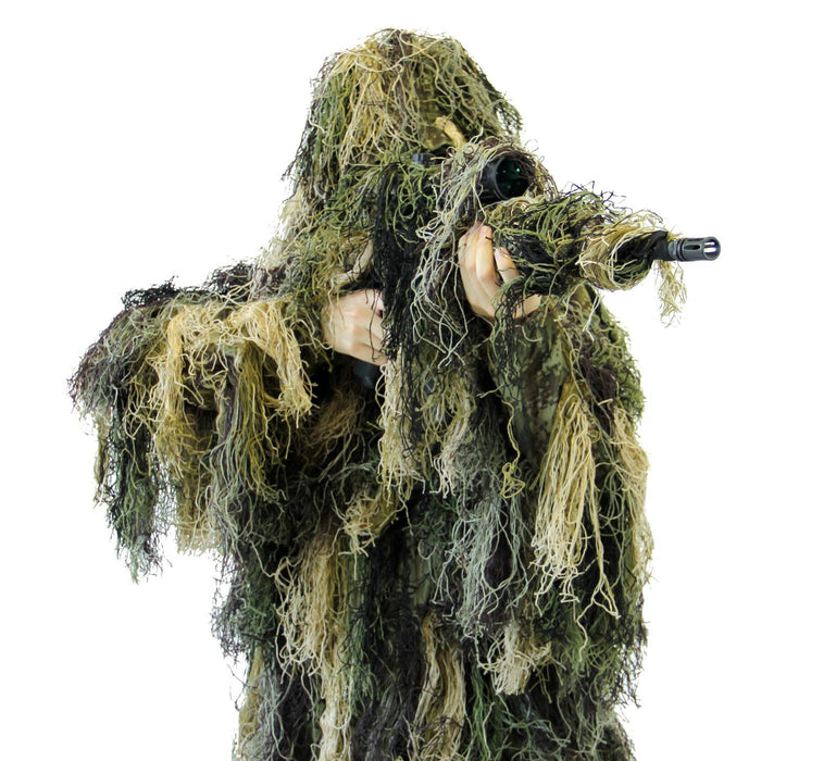 Arcturus Warrior Ghillie Suit | Hunting Clothes for Men | 5-Piece Camouflage Suits for Hunting, Military, Airsoft Snipers (Woodland, M/L)