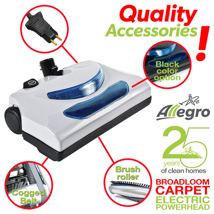 Allegro MU4100 Heavy Duty Powerful Central Vacuum System, Tangeantial Bypass Ametek Lamb Motor, Bagless System and Utility Port, Premium Deluxe Electric Accessory Kit, All in Package (30 ft, Pigtail)