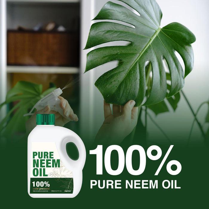 Pure Zuprime Neem Oil for Plants - Organic Neem Oil Spray for Plants,100% Cold Pressed Neem Oil, All-Natural Neem Oil Concentrate Leaf Polish for Plants, Pure Neem Oil - (17 Oz)