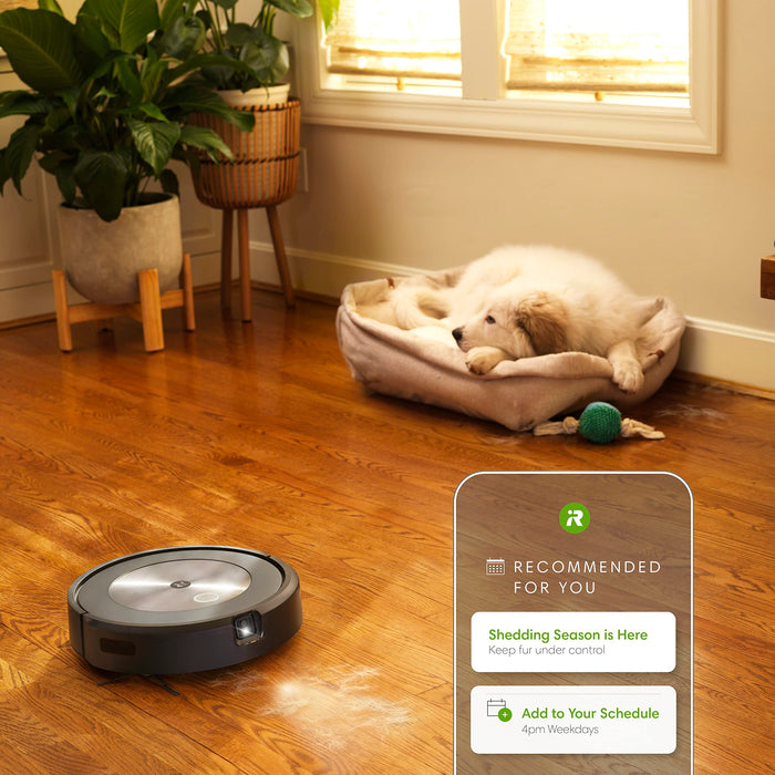 iRobot Roomba j6+ Self-Emptying Robot Vacuum – Identifies and Avoids Pet Waste & Cords, Empties Itself for Up to 60 Days, Smart Mapping, Compatible with Alexa, Ideal for Pet Hair