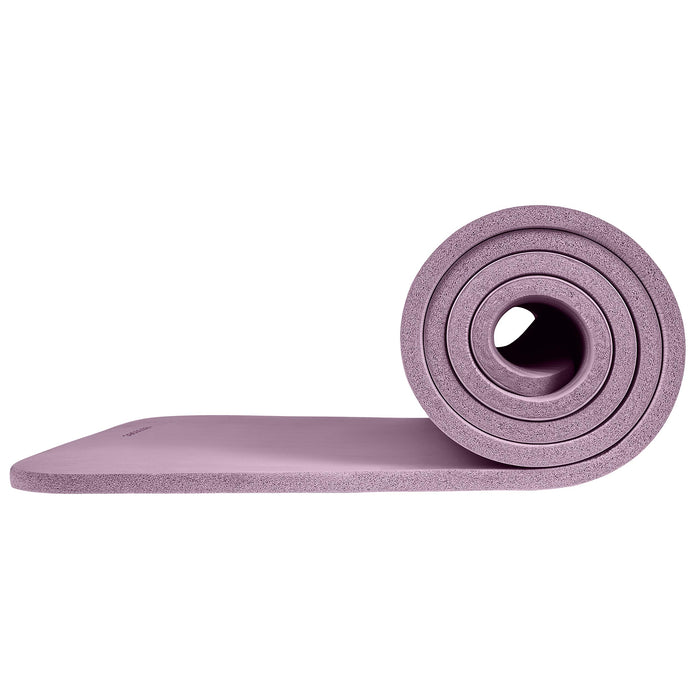 Retrospec Solana Yoga Mat 1/2" Thick w/Nylon Strap for Men & Women - Non Slip Excercise Mat for Yoga, Pilates, Stretching, Floor & Fitness Workouts, Violet haze