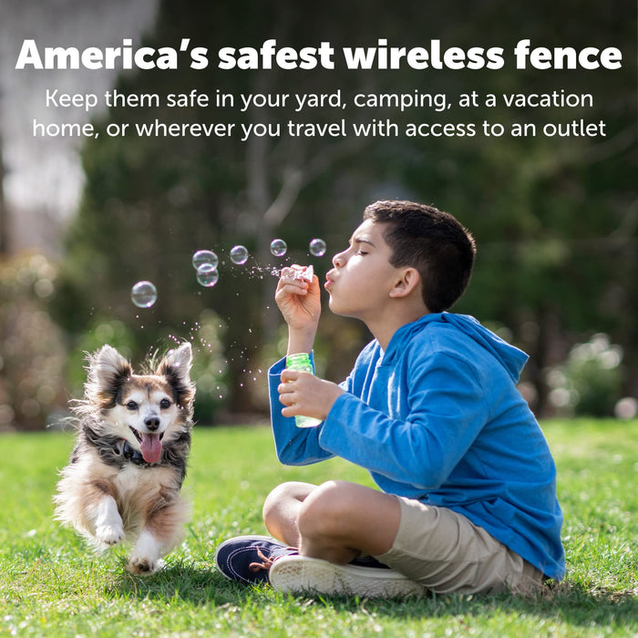 PetSafe Wireless Pet Fence - The Original Wireless Containment System - Covers up to 1/2 Acre for Dogs 8lbs+, Tone/Static - America's Safest Wireless Fence from Parent Company Invisible Fence Brand