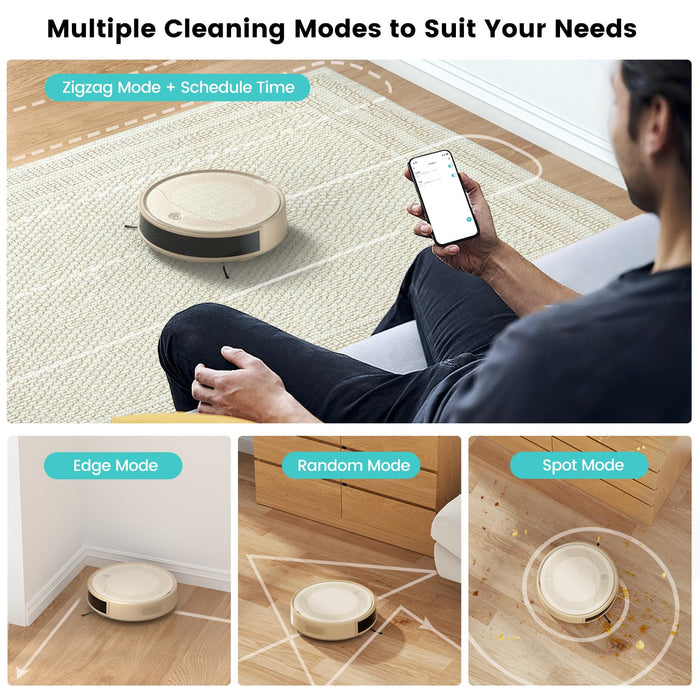 Lefant M310 Robot Vacuum Cleaner-4500Pa Suction, PreciSense Obstacle Avoidance, Brushless Motor, Quite, Slim, 140Mins, Self-Charging Robotic Vacuum, App/Wi-Fi/Alexa, Ideal for Pet Hair Hard Floor