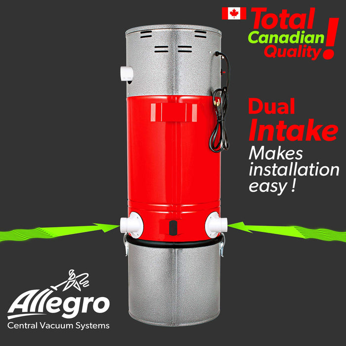 Allegro 10,000 Square Foot Home High Efficiency Blower Motor Central Vacuum All Metal Powerful Unit Canadian.