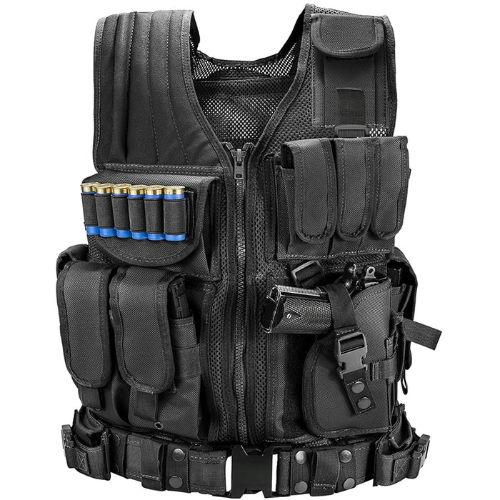 Marmot Tactical Vest Durable Mesh Vest with Detachable Belt & Holster for Subcompact/Compact/Standard Pistol