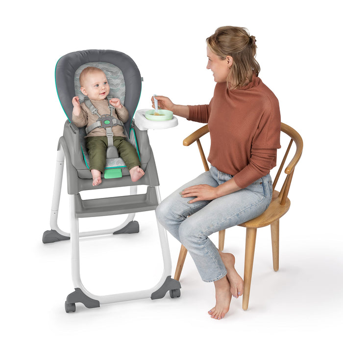 Ingenuity Full Course 6-in-1 High Chair - Baby to 5 Years Old, 6 Convertible Modes, 2 Dishwasher Safe Trays - Astro, 13108