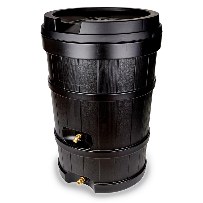 Mighty Tuff 48-Gallon Rain Barrel, Heavy-Duty Efficient Rain Water Collection Barrel with Brass Spout, Durable and Eco Rain Barrel for Sustainable Irrigation