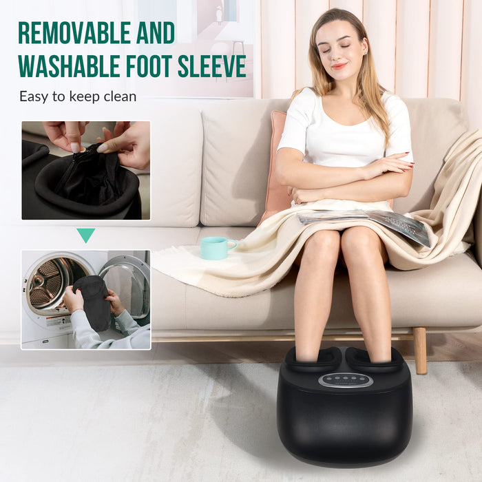 Snailax Foot Massager with Heat, Shiatsu Feet Massager Machine for Neuropathy Plantar Fasciitis, Kneading,Compression,Vibration Foot Massage Warmer,Gifts for Women,Men,Size 13