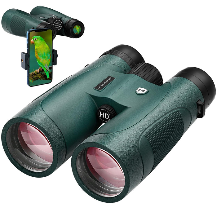 15x52 HD Binoculars for Adults High Powered with Upgraded Phone Adapter - Large View Binoculars with Clear Low Light Vision - Lightweight Waterproof Binoculars for Bird Watching Travel Cruise Ship