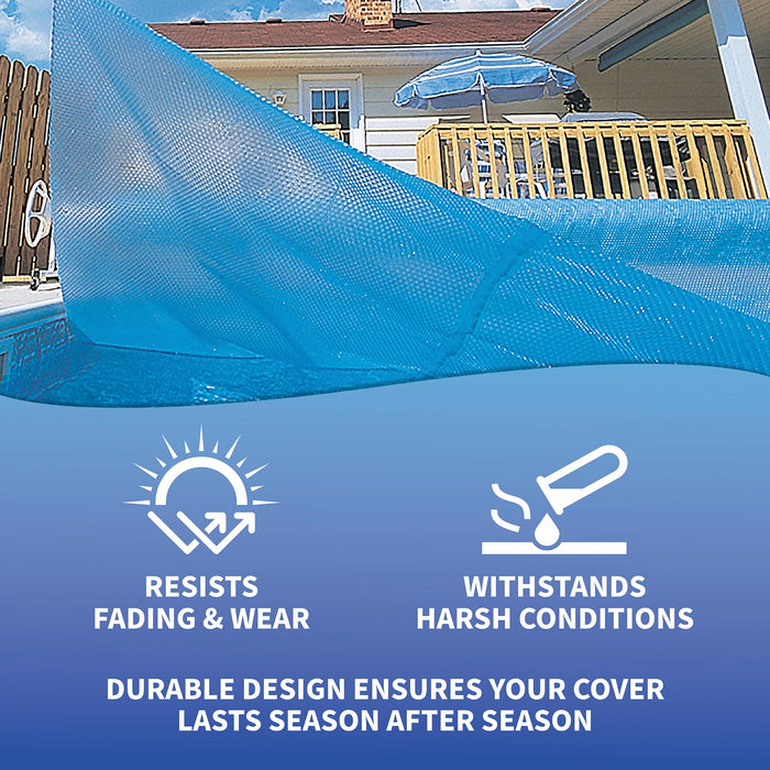 Blue Wave NS405 12-mil Solar Blanket for Rectangular In-Ground Pools, 12-ft x 24-ft, Blue