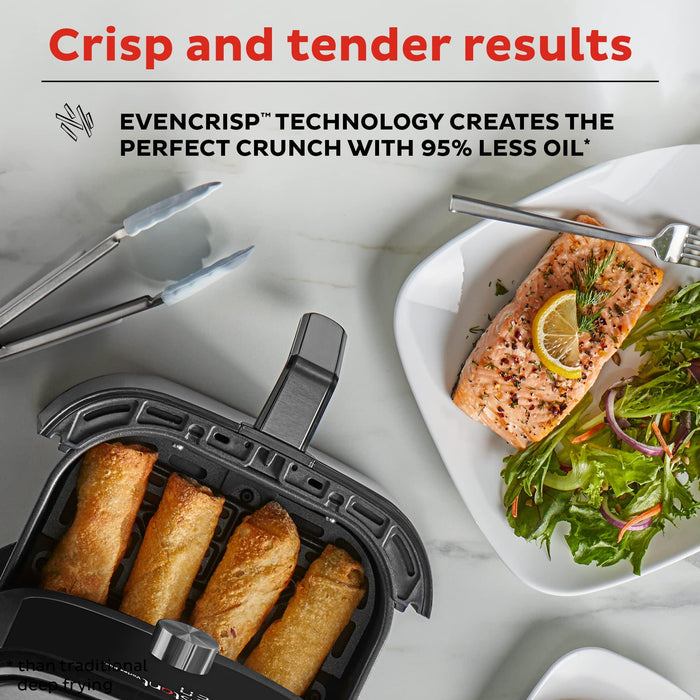 Instant Vortex Plus 6QT XL Air Fryer, 6-in-1, Broils, Dehydrates, Crisps, Roasts, Reheats, Bakes for Quick Easy Meals, 100+ In-App Recipes, Dishwasher-Safe, from the Makers of Instant Pot, Black