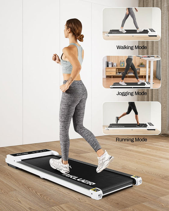 Walking Pad, AKLUER Under Desk Treadmill, Portable Walking Pad Treadmill with Remote Control, LED Display, Installation- Free for Jogging Running Walking for Home Office