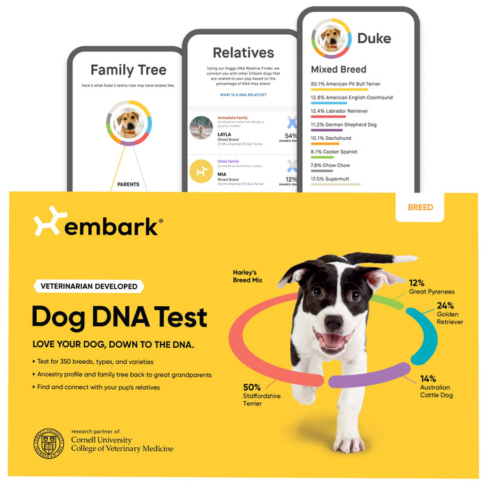 Embark Breed Identification Kit | Most Accurate Dog DNA Test | Test 350+ Dog Breeds | Breed ID Kit with Ancestry & Family Tree