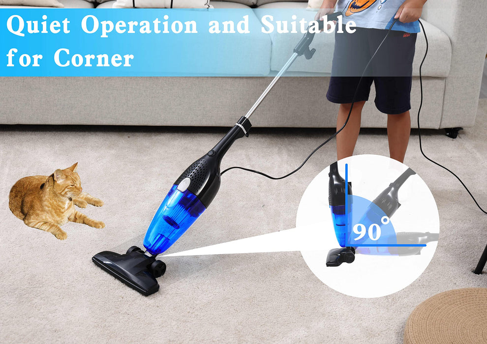 DKZQQ Corded Vacuum Cleaner, 12KPa Powerful Suction with 400W Motor, 4 in 1 Lightweight Handheld Stick Vac for Pet Hair Hard Floor and Carpet