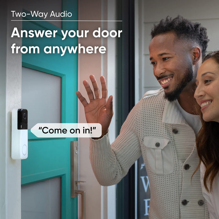 Wyze Wireless Video Doorbell Pro (Chime Included), 1440 HD Video, 1:1 Aspect Ratio: 1:1 Head-to-Toe View, 2-Way Audio, Night Vision