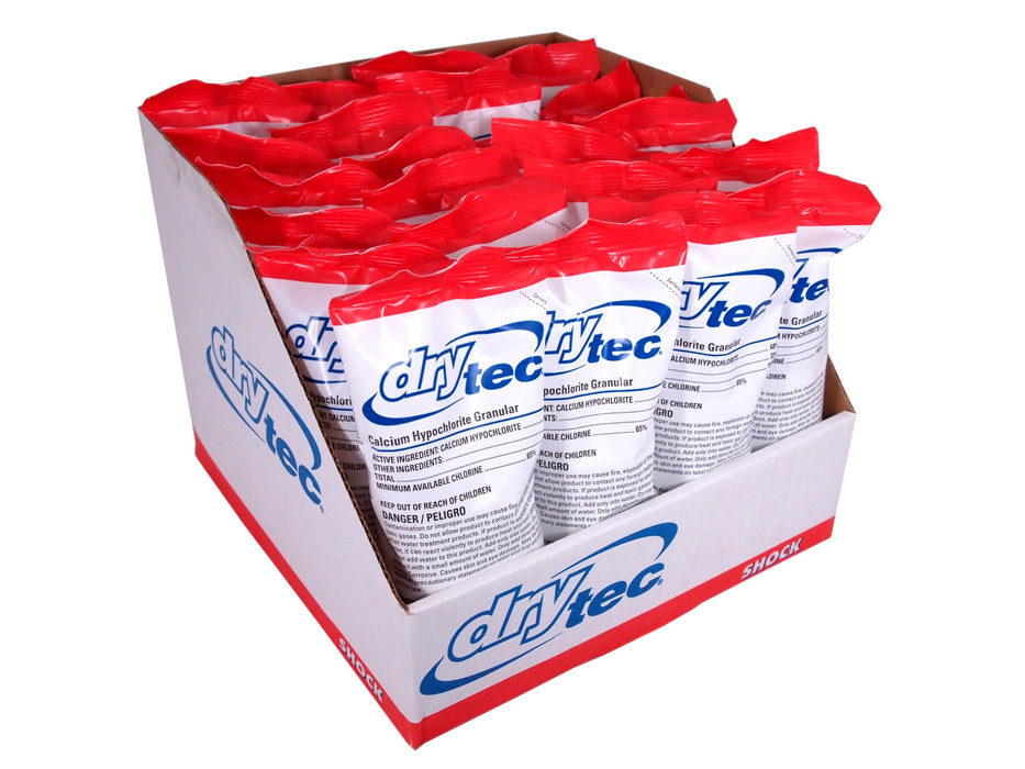 DryTec 1-1901-24 Calcium Hypochlorite Pool Shock, 1-Pound, 24-Pack