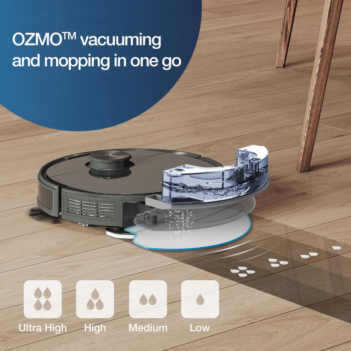 ECOVACS Deebot N8 Pro Robot Vacuum and Mop, Strong 2600Pa Suction, Laser Based LiDAR Navigation, Smart Obstacle Detection, Multi-Floor Mapping, Fully Customized Cleaning, Self Empty Station Compatible