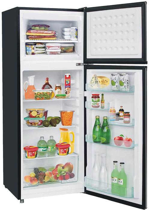 RCA RFR725 2 Door Apartment Size Refrigerator with Freezer, Stainless,7.5 cu ft