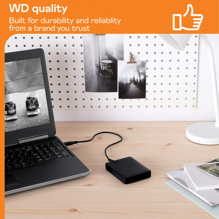 WD 5TB Elements Portable External Hard Drive for Windows, USB 3.2 Gen 1/USB 3.0 for PC & Mac, Plug and Play Ready - WDBU6Y0050BBK-WESN