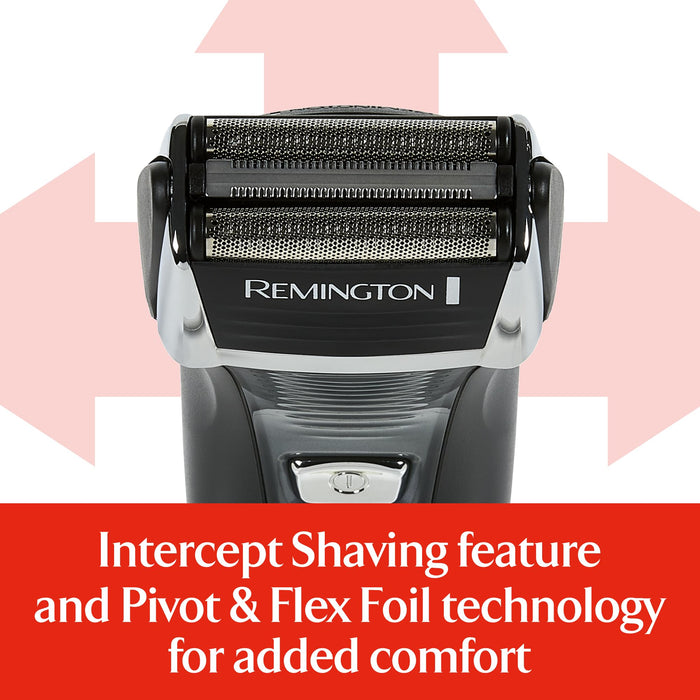 Remington Foil Shaver, Electric Razor for Men, Cordless Rechargeable with Pop Up Trimmer, Pivot & FlexFoil Technology, Lightweight Handheld Design, Black