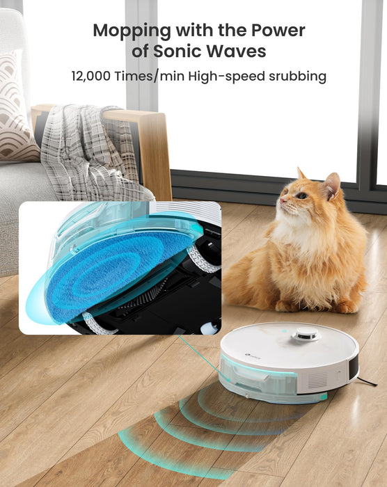 Lefant N3 Robot Vacuum and Mop Combo, Precision Mapping with Lidar & dToF Sensors, Max 4000Pa Suction, Ultrasonic Carpet Detection, Robotic Vacuum Cleaner with Sonic Mopping, WiFi/App/Alexa Control