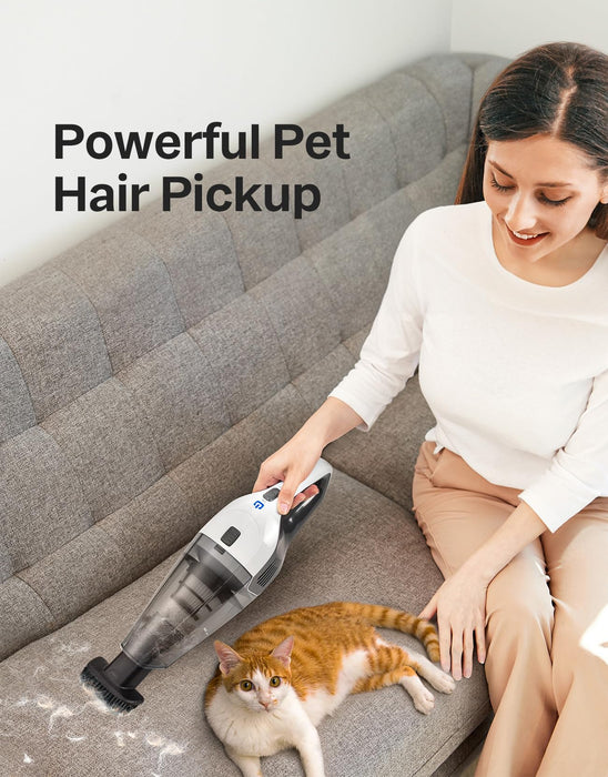 Handheld Vacuum Cleaner, Powerful Suction Portable Lightweight Hand Held Vacuum Cordless with 25-30Mins Long Runtime Rechargeable Battery Quick Charge for Home Car Carpet Stairs Pet Hair Deep Cleaning