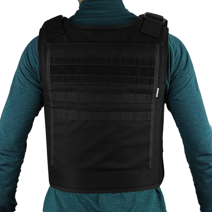 MGFLASHFORCE Tactical Vest for Men, Security Police Fbi Airsoft Vest (Black)