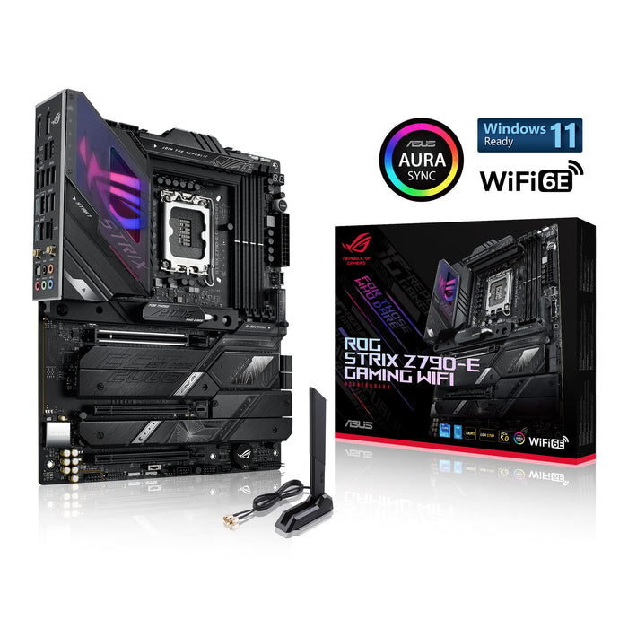 ASUS ROG Strix Z790-E Gaming WiFi 6E LGA 1700(Intel 14th,13th&12th Gen) ATX gaming motherboard(PCIe 5.0, DDR5,18+1 power stages,2.5 Gb LAN,Thunderbolt 4,5xM.2, 1xPCIe 5.0 M.2,Front panel USB 3.2 port)