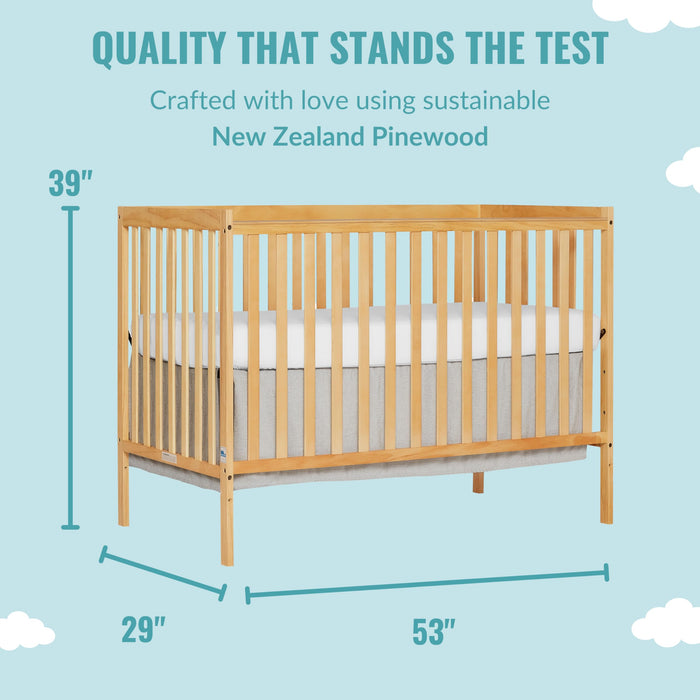 Dream On Me Synergy 5-In-1 Convertible Crib In Natural, Greenguard Gold Certified