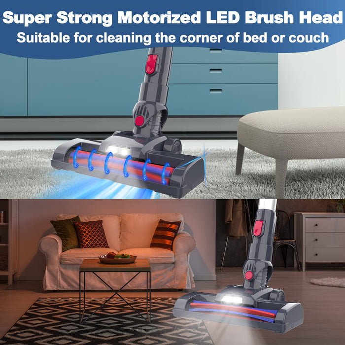 Cordless Vacuum Cleaner , 200W Stick Vacuum Cleaner 20KPA Powerful Suction with 2200mAh Powerful Lithium Batteries, Up to 35 Mins Runtime Handheld Vacuum Cleaner for Carpet and Floor, Pet Hair1