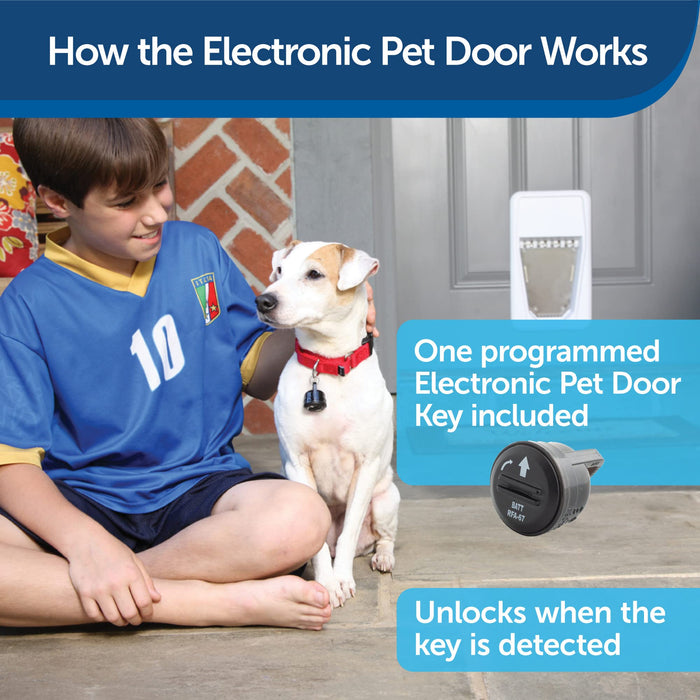 PetSafe Electronic Pet Door - Automatic Dog Door with Sensor Collar Key - Smart Dog Door for Large Dogs up to 100 lb