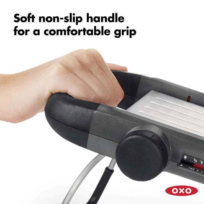 OXO Good Grips Chef's Mandoline Slicer 2.0, Black & Steel