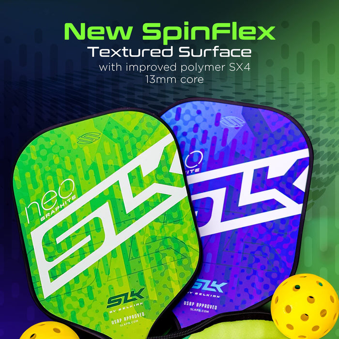 2024 SLK by Selkirk Pickleball Paddles | Featuring a Multilayer Fiberglass and Graphite Pickleball Paddle Face | SX3 Honeycomb Core | Pickleball Rackets Designed in The USA for Traction and Stability