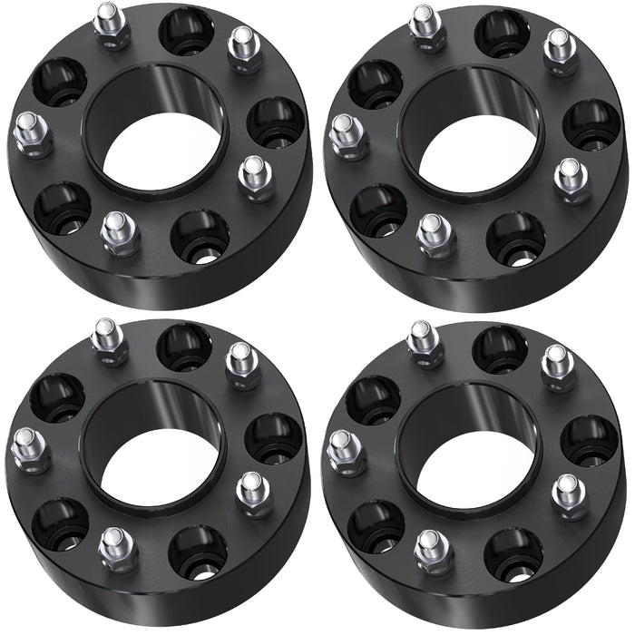 EVERESTWAY 5x5 Wheel Spacers 5x127mm, 2" Thickness 5 Lug 71.5mm Hub Bore,1/2" x20 Studs Compatible with 2007-2018 Jeep Wrangler JK/2006-2010 Commander XK Grand Cherokee WK 4PCS(Black)