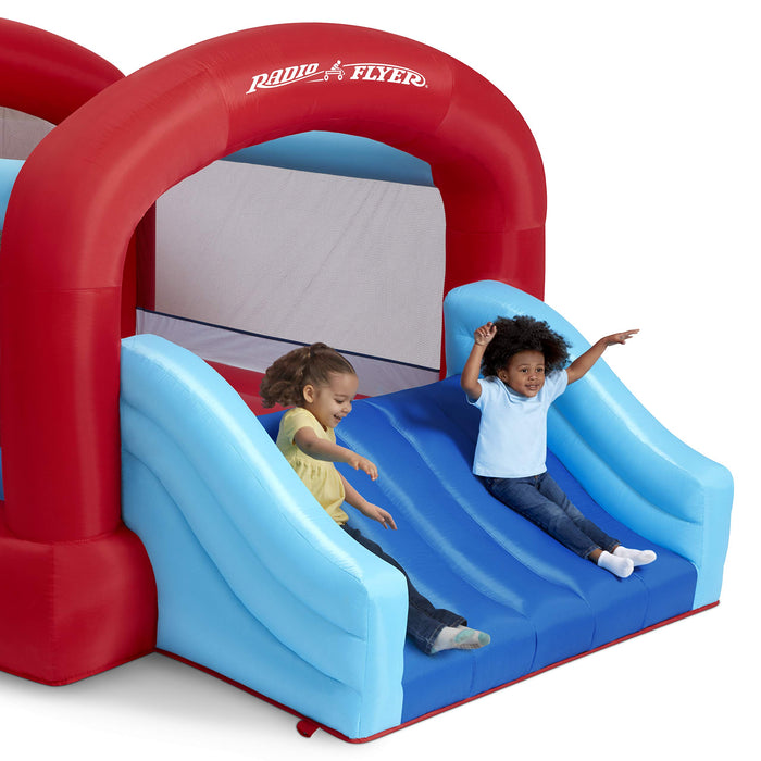 Radio Flyer Backyard Bouncer, Bounce House, Inflatable Jumper with Air Blower, Ages 3-8 Years