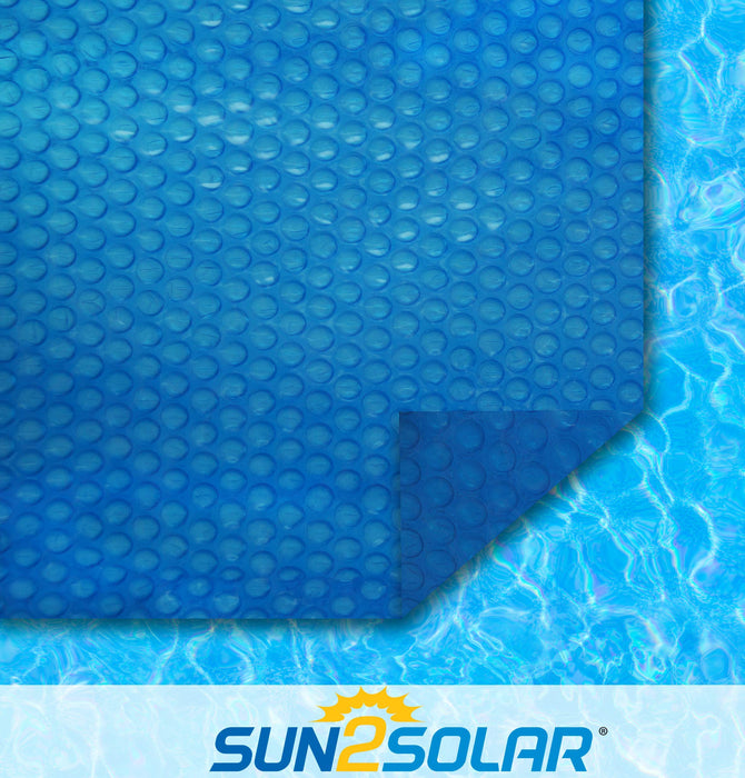 Sun2Solar Blue 16-Foot-by-32-Foot Rectangle Solar Cover | 1200 Series | Heat Retaining Blanket for In-Ground and Above-Ground Rectangular Swimming Pools | Use Sun to Heat Pool | Bubble-Side Down