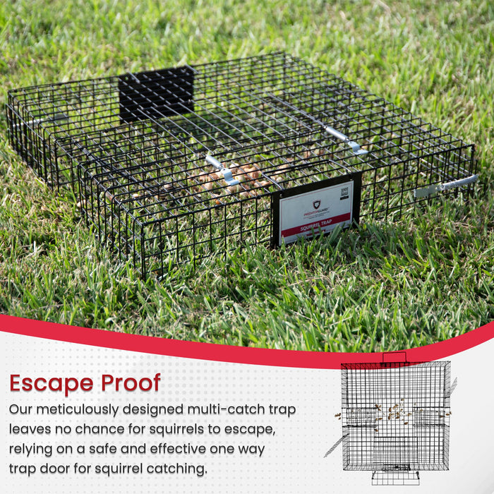 Predator Guard Squirrel Guard Trap - Humane Multi-Catch Trap, Attracts & Catches Multiple Squirrels in 1 Trap - Perfect for Indoor and Outdoor Use - Effective Squirrel Control to Protect your Property