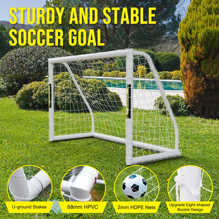 Partronum Soccer Goal, Soccer Goals for Backyard with Carry Bag, Soccer Net Goal with PVC Frame, Portable Goal Post (8 x 6 Feet)