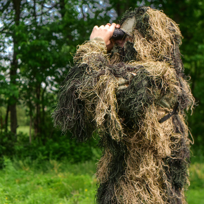 Arcturus Warrior Ghillie Suit | Hunting Clothes for Men | 5-Piece Camouflage Suits for Hunting, Military, Airsoft Snipers (Woodland, M/L)