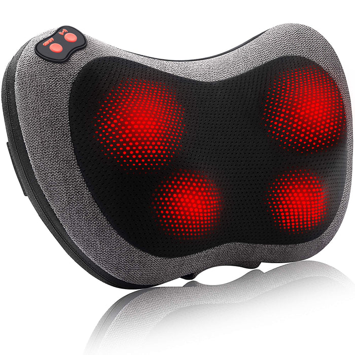 Papillon Shiatsu Back and Neck Massager with Heat, Deep Tissue Kneading,Electric Massage Pillow for Back,Shoulders,Legs,Foot,Body Muscle Pain Relief,Use at Home,Car,Office