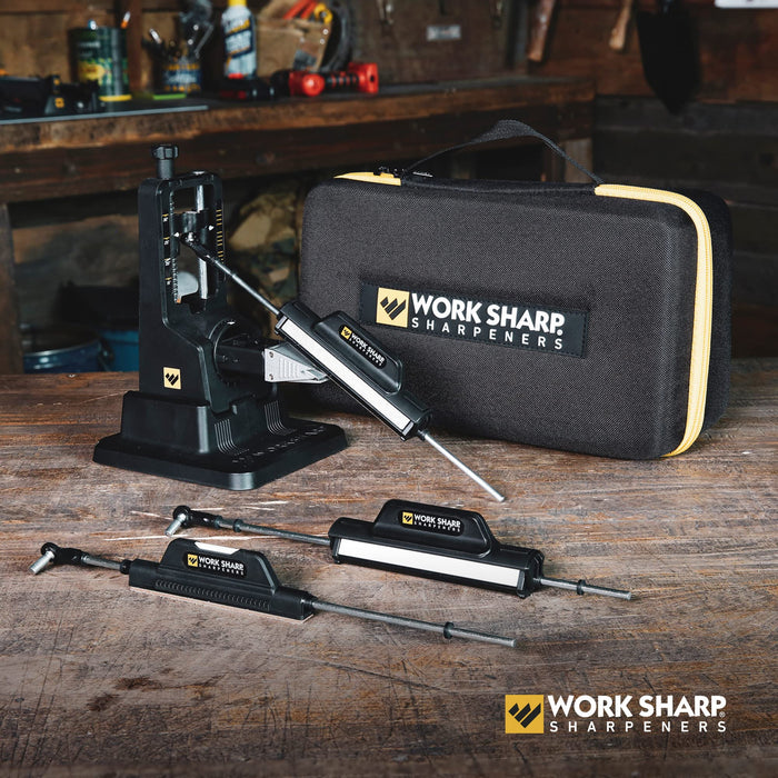 Work Sharp Precision Adjust Elite Knife Sharpener - Adjustable Knife Sharpening System - For Hunting, Serrated & Kitchen Knives