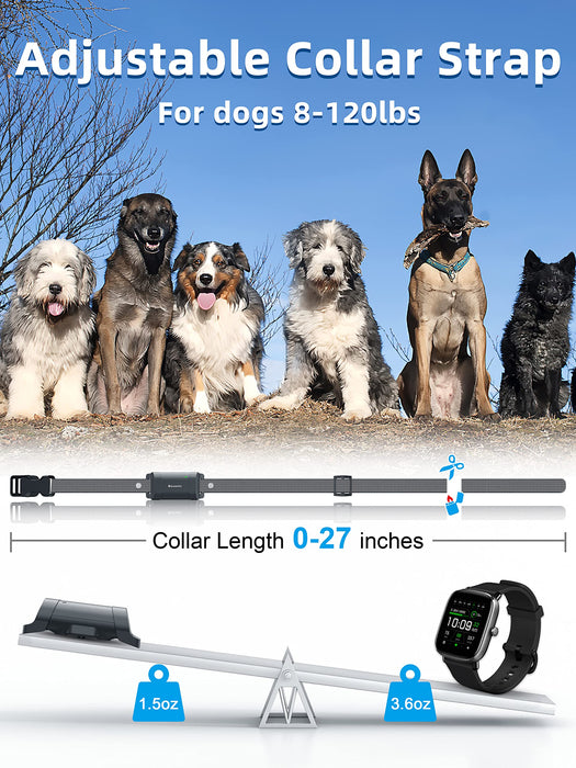 Bousnic Dog Training Collar with Remote - 4000ft Waterproof Dog Shock Collars 2 Dogs for Large Medium Small Dogs Rechargeable E Collars for Dogs Training with Beep Vibration Humane Shock(1-16) Mode