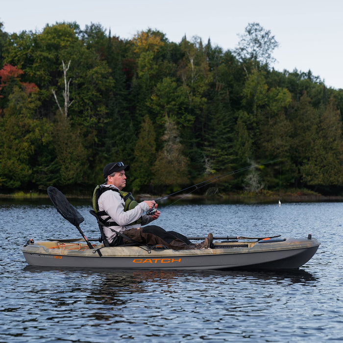 Pelican Catch Classic 100 Angler - Sit-on-Top Fishing Kayak - Ergocast Dual Position Seating System - 10 ft - Outback