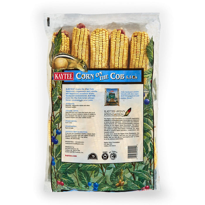 Kaytee Corn On The Cob Food For Wild Squirrels, Rabbits, Chipmunks and Other Backyard Wildlife, 6.5 Pound