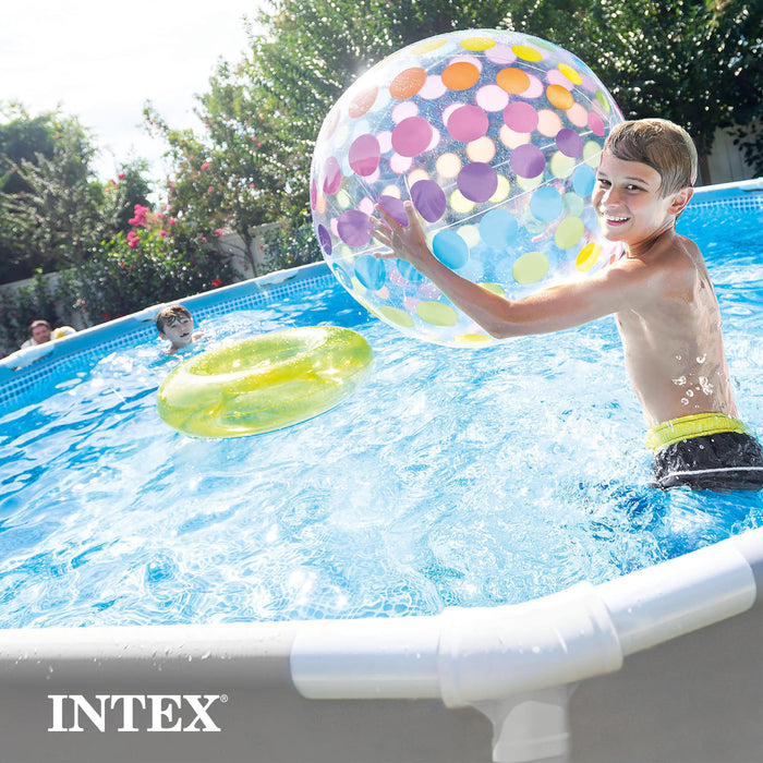 INTEX 26711EH Prism Frame Premium above Ground Swimming Pool Set: 12ft x 30in – includes 530 GPH Cartridge Filter Pump – SuperTough Puncture Resistant – Rust Resistant – 1718 Gallon Capacity