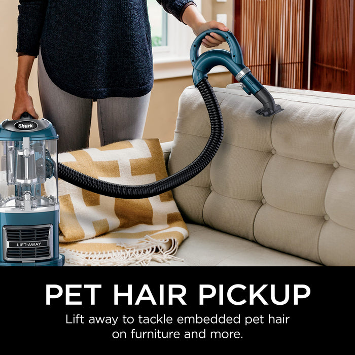 Shark ZU503AMZ Navigator Lift-Away Upright Vacuum with Self-Cleaning Brushroll, HEPA Filter, Swivel Steering, Upholstery Tool & Pet Crevice Tool, Perfect for Pets & Multi-Surface, Teal